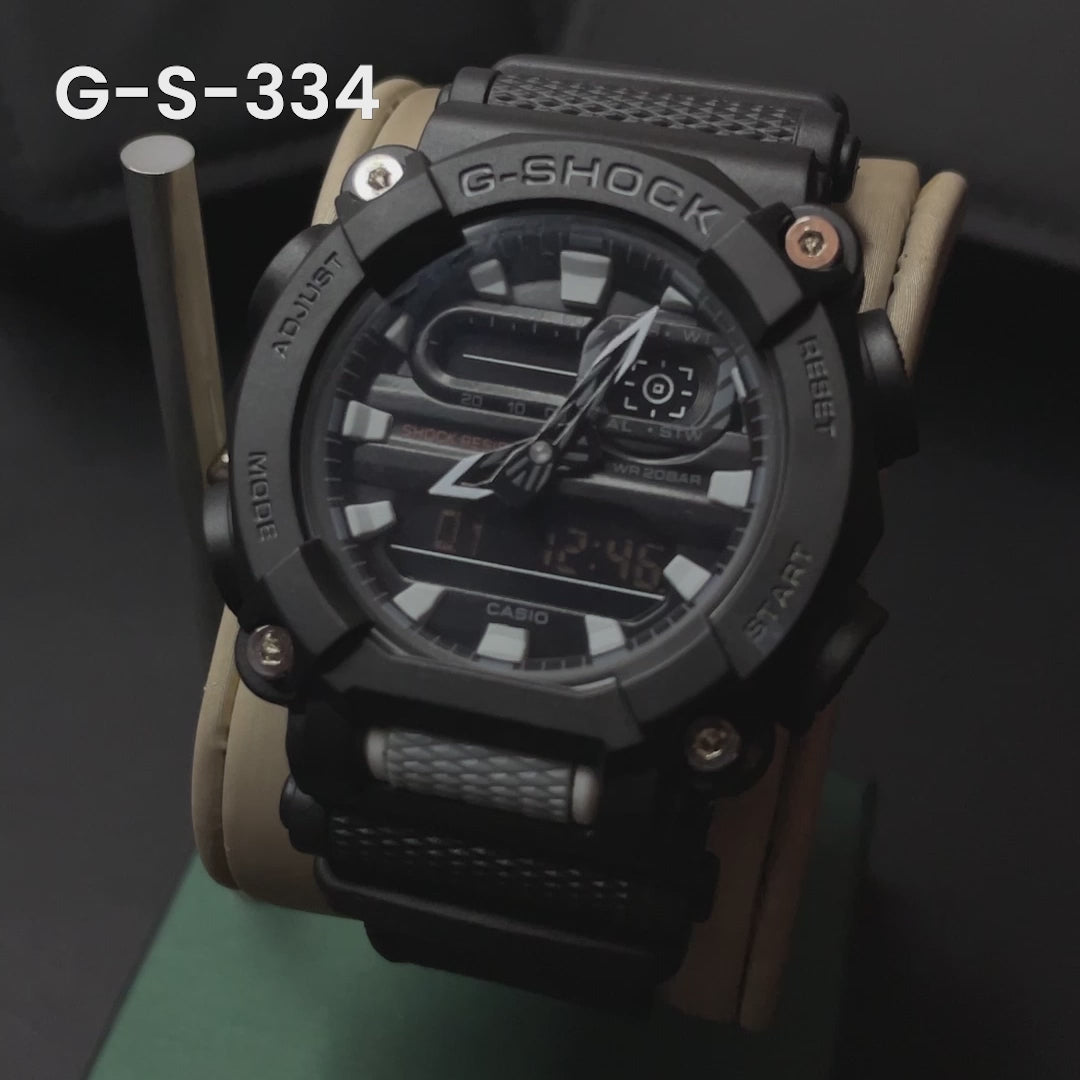RELOJ G-SHOCK ARMY BLACK - GA-900 - DEPORTIVO CASUAL - BLANCO - NEGRO - DORADO -NEGRO ANARANJADO-14