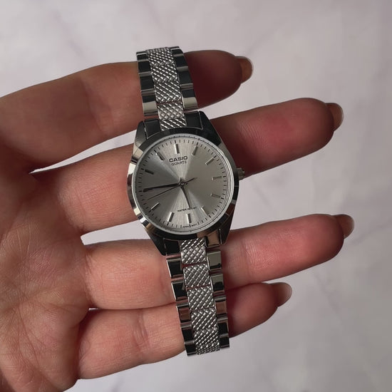 RELOJ CASIO ORIGINAL PLATEADO LTP-1274D | CAS-34 - CAS-35-12
ELEGANTE PARA MUJER