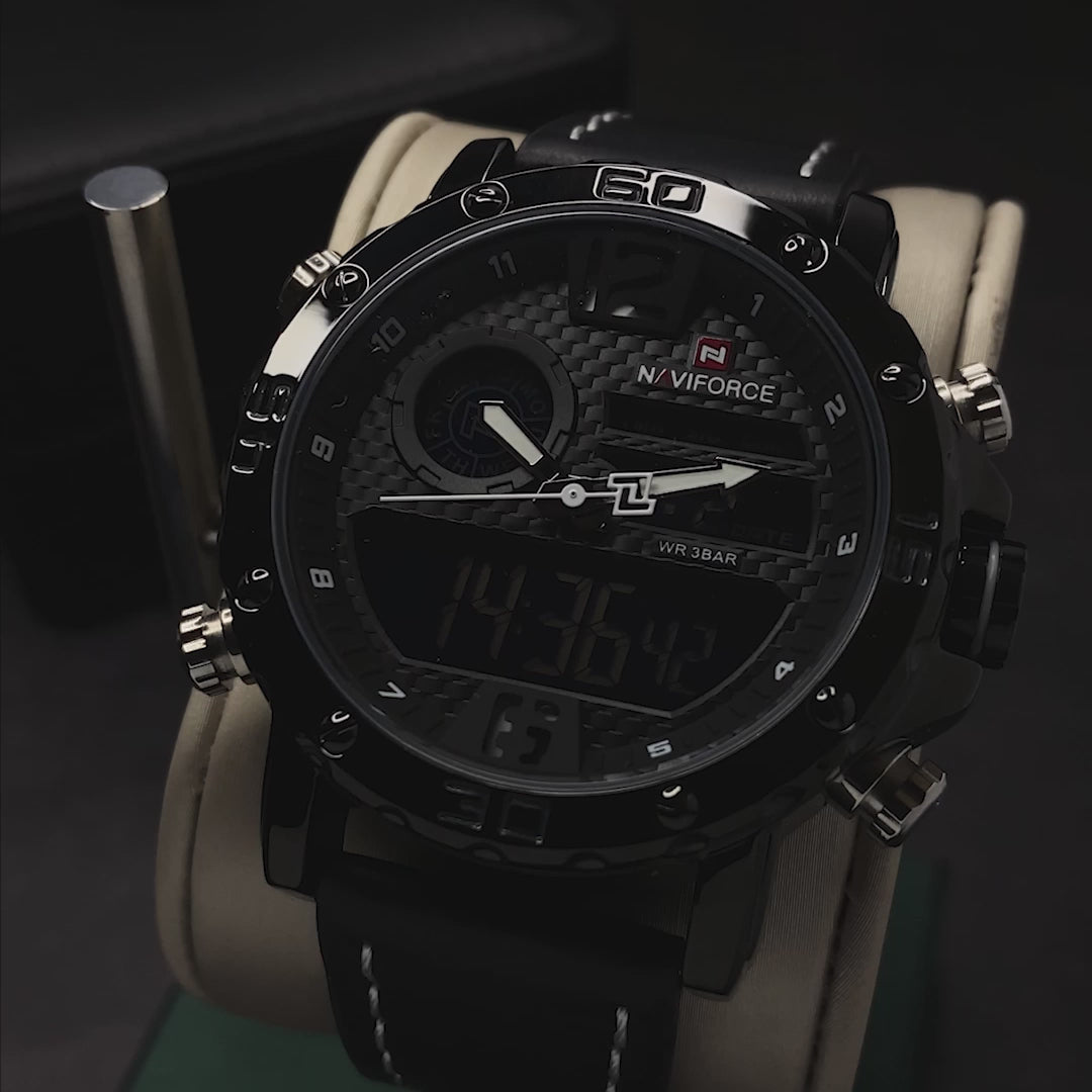RELOJ NAVIFORCE ORIGINAL - NEGRO, MARRON PARA HOMBRE 9134 | NAV-13 | NAV-14