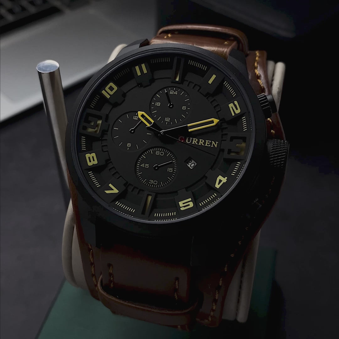 RELOJ CURREN ORIGINAL - CASUAL MARRON - NEGRO 8225 | CUR-13, CUR-14, CUR-15, CUR-16, CUR-17-15