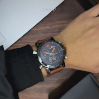 RELOJ NAVIFORCE ORIGINAL - ELEGANTE Y CASUAL - NEGRO Y MARRON | NAV-13 | NAV-104 | NAV-14