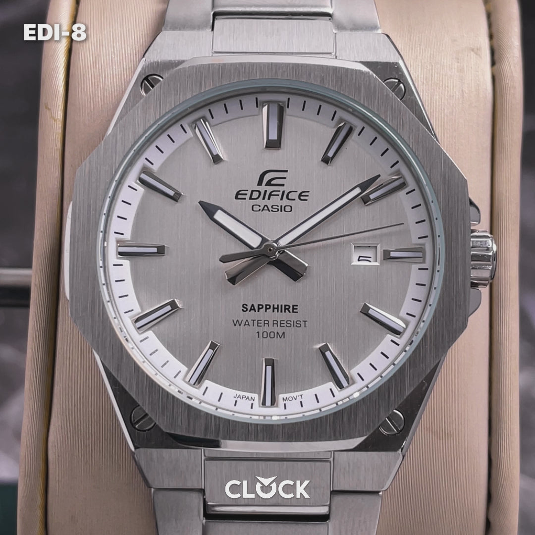 RELOJ EDIFICE - ELEGANTE PLATEADO  | EDI-4 | EDI-5  | EDI-6 | EDI-7 | EDI-8 PARA HOMBRE