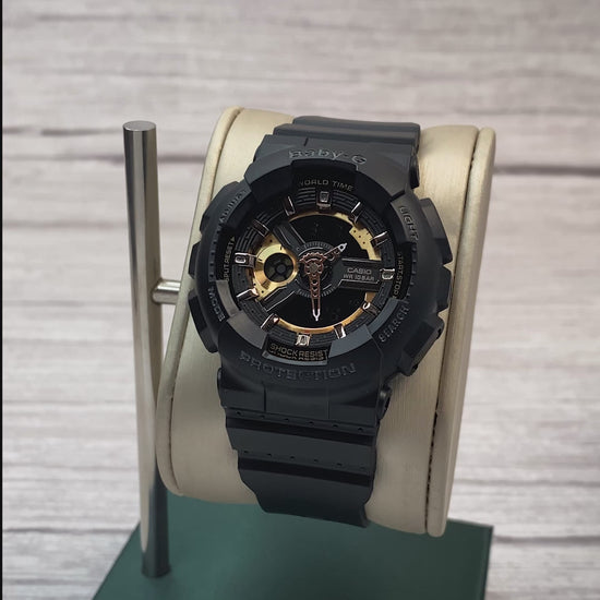 RELOJ BABY-G - DEPORTIVO NEGRO CON COBRIZO PARA MUJER  | G-S-21