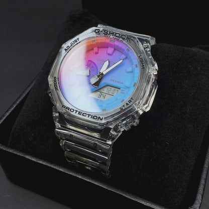 RELOJ G-SHOCK OAK TRANSPARENTE MULTICOLOR  GA-2100  G-S-262 (4)