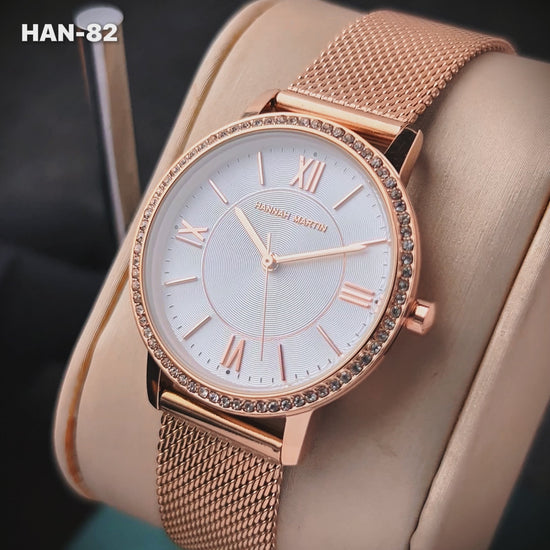 RELOJ HANNAH MARTIN ORIGINAL ELEGANTE DORADO | HAN-82 | HAN-83 PARA MUJER
