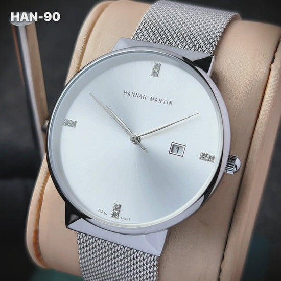 RELOJ ORIGINAL HANNAH MARTIN - ELEGANTE Y CASUAL - NEGRO, AZUL Y PLATEADO | HAN-22 | HAN-24 | HAN-89 | HAN-90