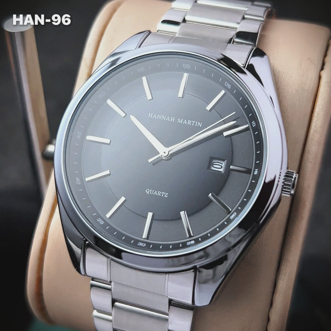 RELOJ ORIGINAL HANNAH MARTIN - ELEGANTE Y CASUAL - NEGRO, DORADO Y PLATEADO | HAN-94 | HAN-95 | HAN-96 PARA HOMBRE