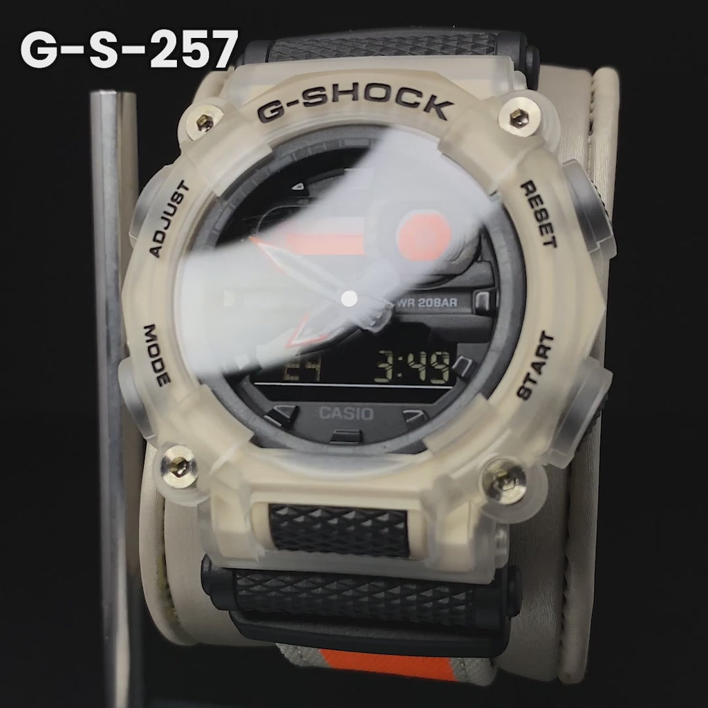 RELOJ G-SHOCK ARMY BLACK - GA-900 - DEPORTIVO CASUAL - BLANCO - NEGRO - DORADO -NEGRO ANARANJADO-5
