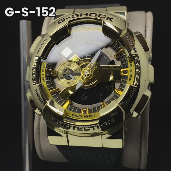 RELOJ G-SHOCK CASUAL PLATA Y DORADO | G-S-152 | G-S-154