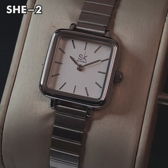 RELOJ SHENGKE ORIGINAL - ELEGANTE Y CASUAL - PLATEADO | SHE-2