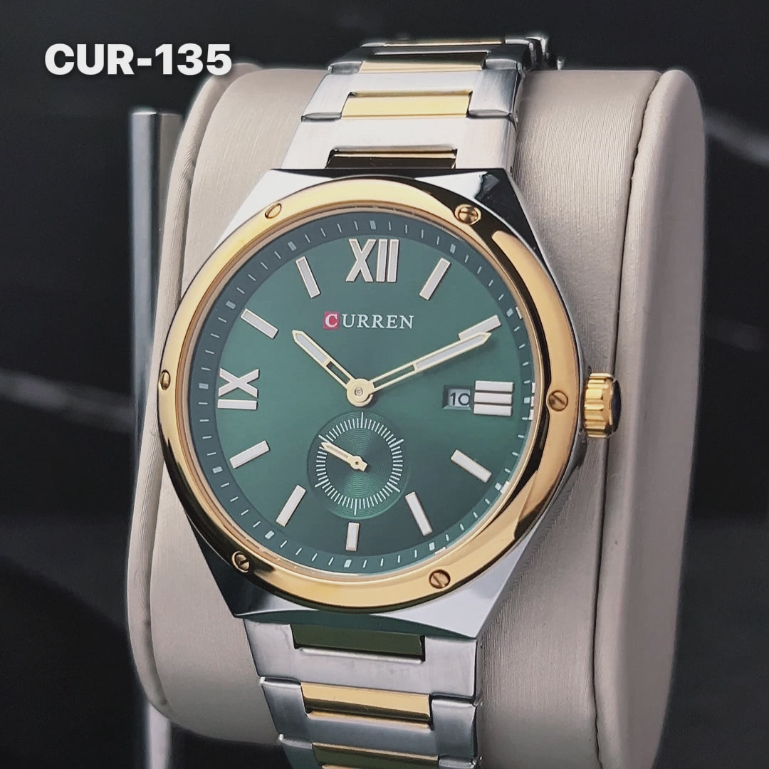 RELOJ CURREN ORIGINAL - CASUAL NEGRO, DORADO Y PLATEADO | SKU: CUR-135, CUR-136, CUR-137