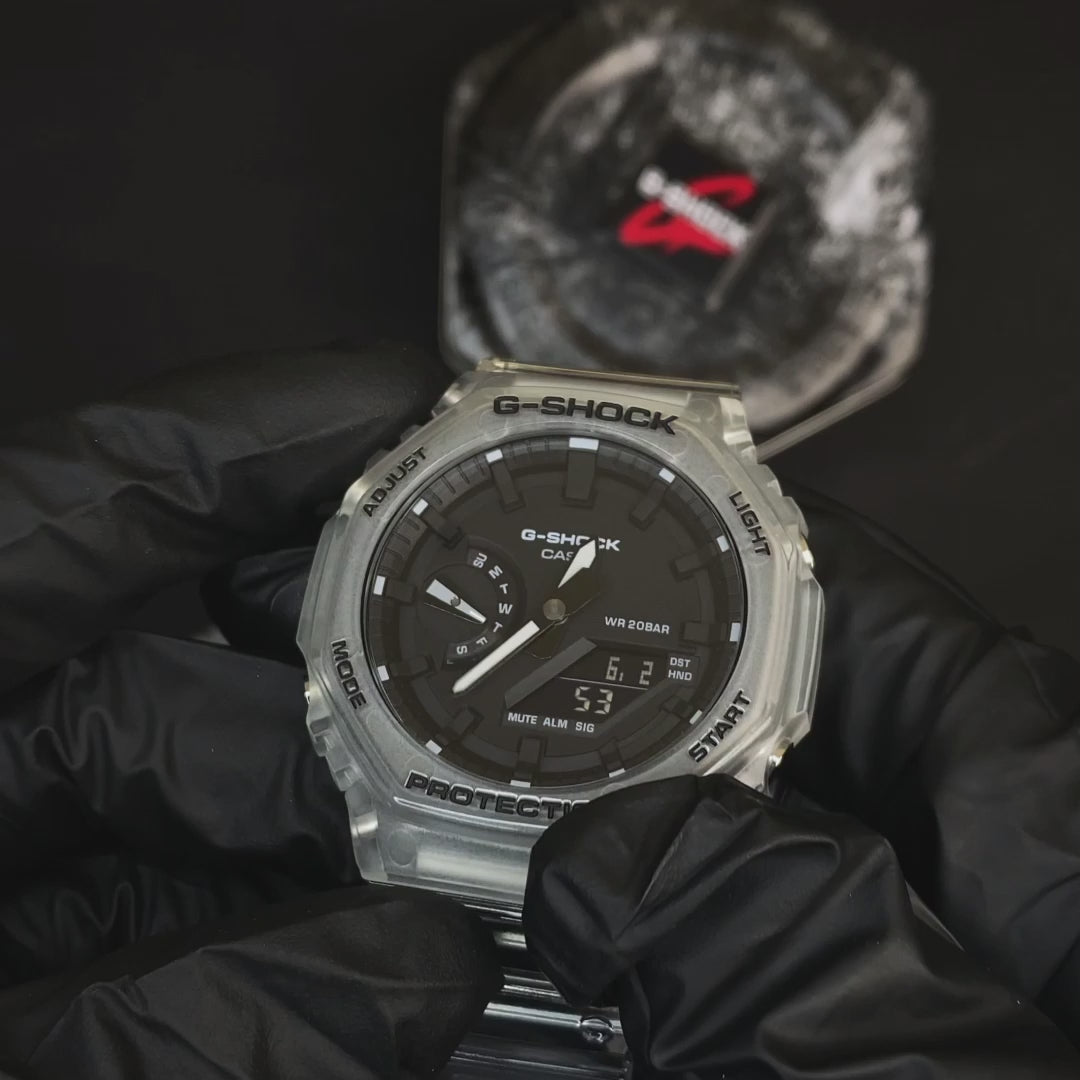 RELOJES G-SHOCK ORIGINALES NEGRO GRIS TRANSPARENTE GA-2100 | OG-S-54 - OG-S-63 - G-S-8 - OG-S-79 - OG-S-96-15
DEPORTIVO CASUAL PARA HOMBRE