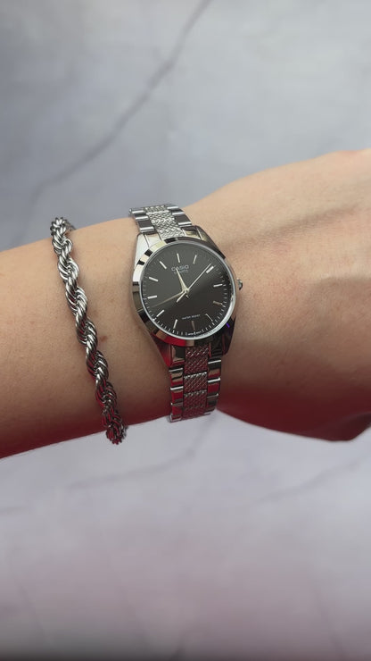 RELOJ CASIO ORIGINAL PLATEADO LTP-1274D | CAS-34 - CAS-35-6
ELEGANTE PARA MUJER