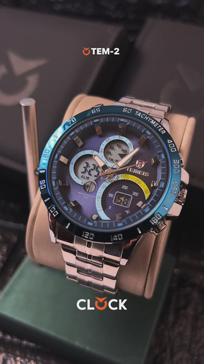 RELOJ TEMEIS ORIGINAL 8120 NEGRO AZUL PLATEADO DORADO BLANCO | TEM-1, TEM-2, TEM-3, TEM-4, TEM-5