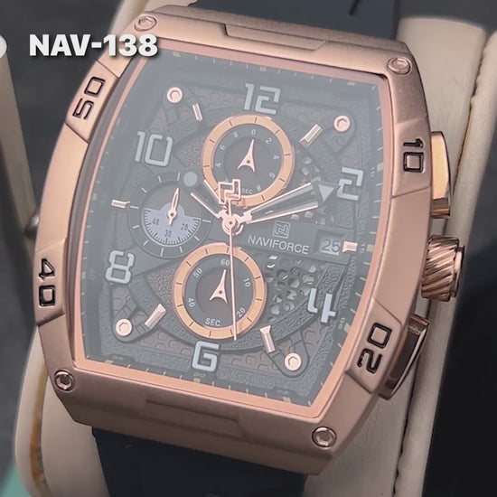 RELOJ ORIGINAL NAVIFORCE -  CASUAL - NEGRO | NAV-138 | NAV-139 PARA HOMBRE