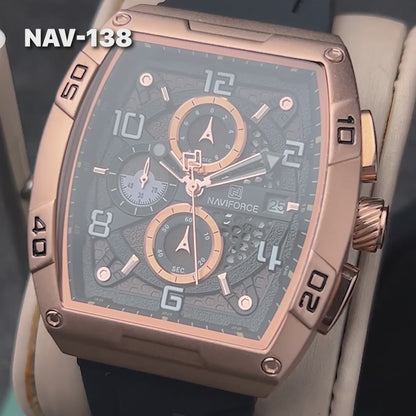 RELOJ ORIGINAL NAVIFORCE -  CASUAL - NEGRO | NAV-138 | NAV-139 PARA HOMBRE