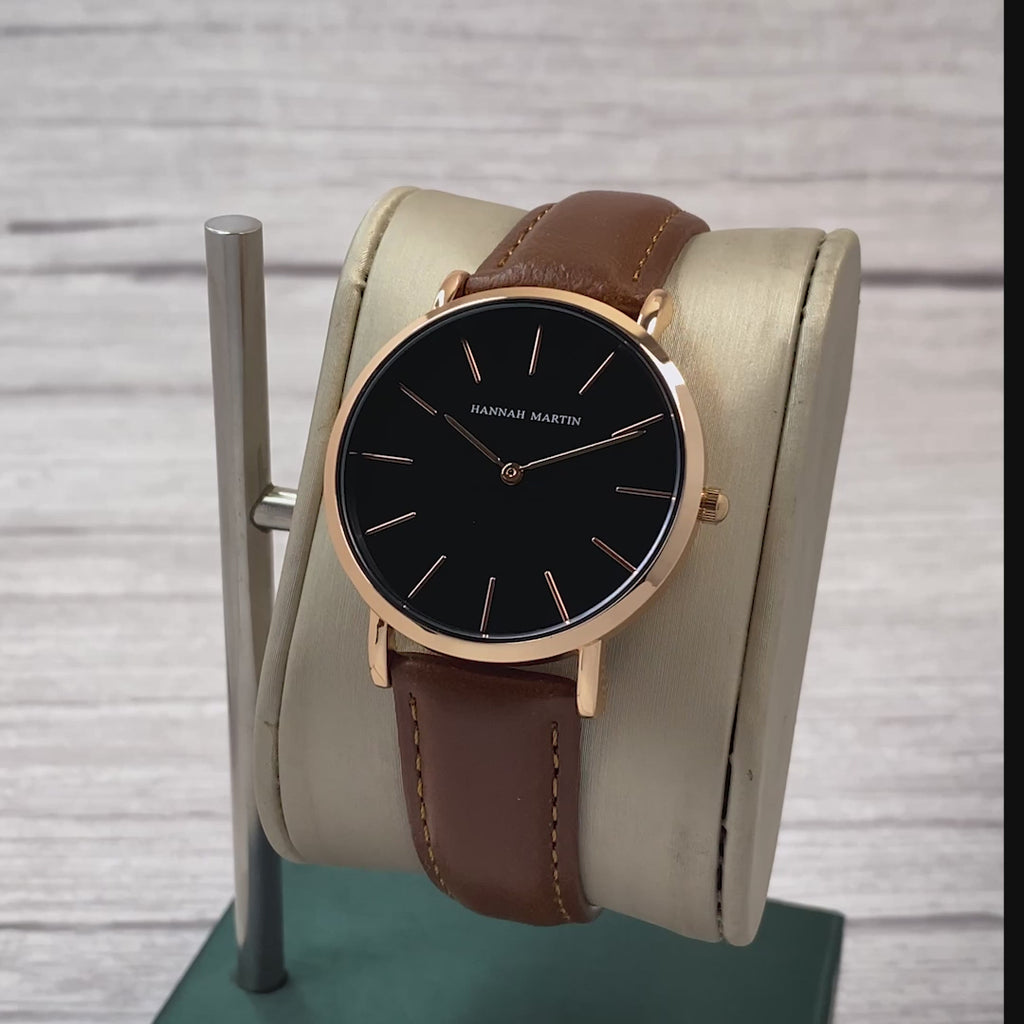RELOJ PARA PAREJA: "CLASSIC LEATHER" | SKU: HAN-98 / HAN-19