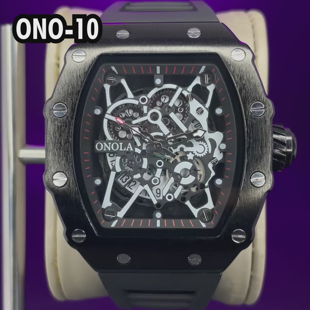 RELOJ ONOLA ORIGINAL CASUAL NEGRO GRIS | ONO-10 | ONO-11 (3)