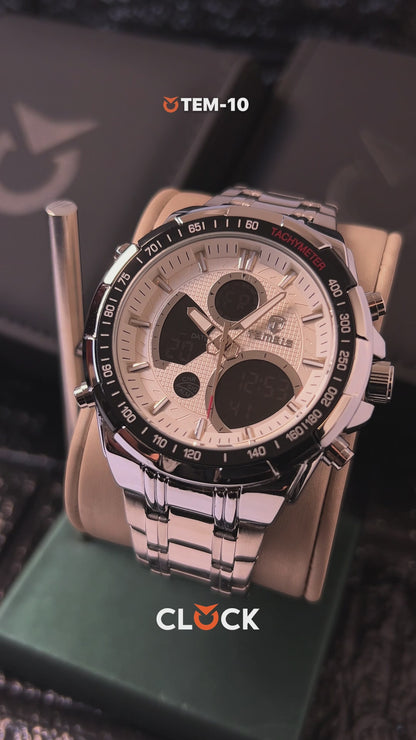 RELOJ TEMEIS ORIGINAL 8113 AZUL NEGRO DORADO AMARILLO PLATEADO | TEM-6, TEM-7, TEM-8, TEM-9, TEM-10