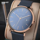 RELOJ ORIGINAL HANNAH MARTIN - ELEGANTE Y CASUAL - NEGRO,  AZUL Y DORADO | HAN-85 | HAN-86 | HAN-87 | HAN-84 PARA HOMBRE