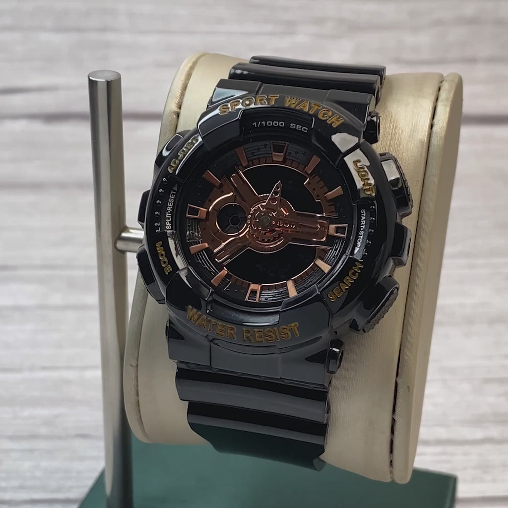 RELOJ SANDA ORIGINAL DEPORTIVO NEGRO Y BLANCO PARA MUJER | SAN-36 | SAN-37