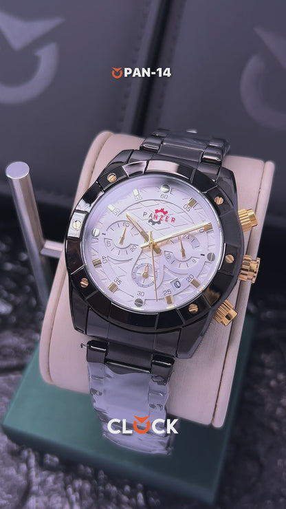 RELOJ PANZER ORIGINAL - ELEGANTE NEGRO | SKU: PAN-14, PAN-15