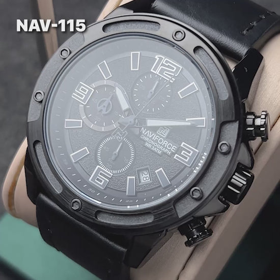 RELOJ NAVIFORCE NF 8074 ORIGINAL NEGRO Y AZUL | NAV-114, NAV-115 PARA HOMBRE