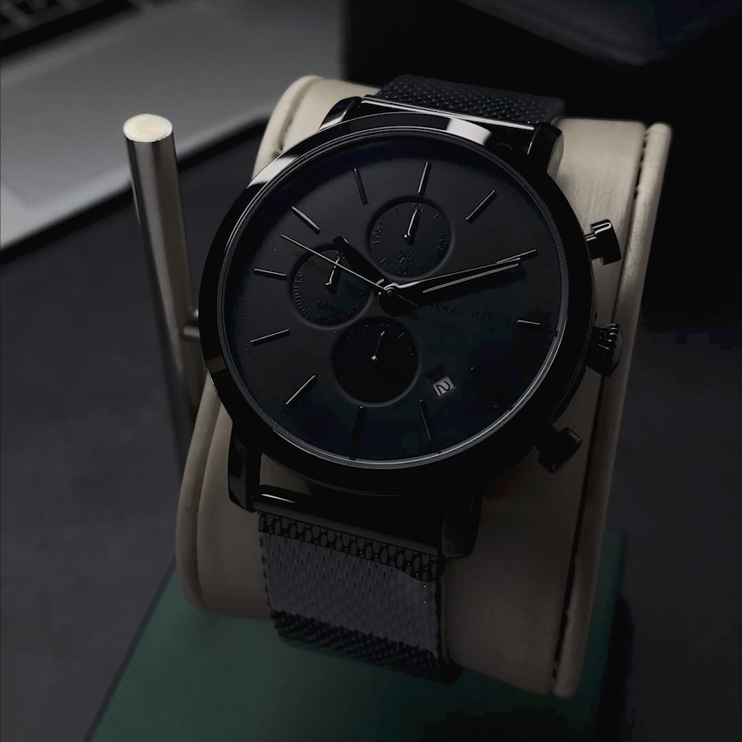 RELOJ ORIGINAL HANNAH MARTIN - CASUAL Y ELEGANTE - NEGRO | HAN-5 