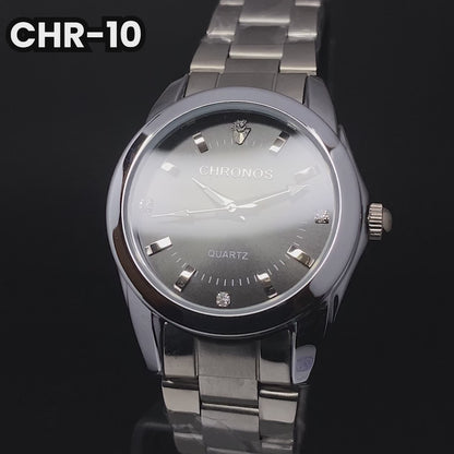 RELOJ CHRONOS ORIGINAL - ELEGANTE PLOMO Y NEGRO | CHR-10 (4)