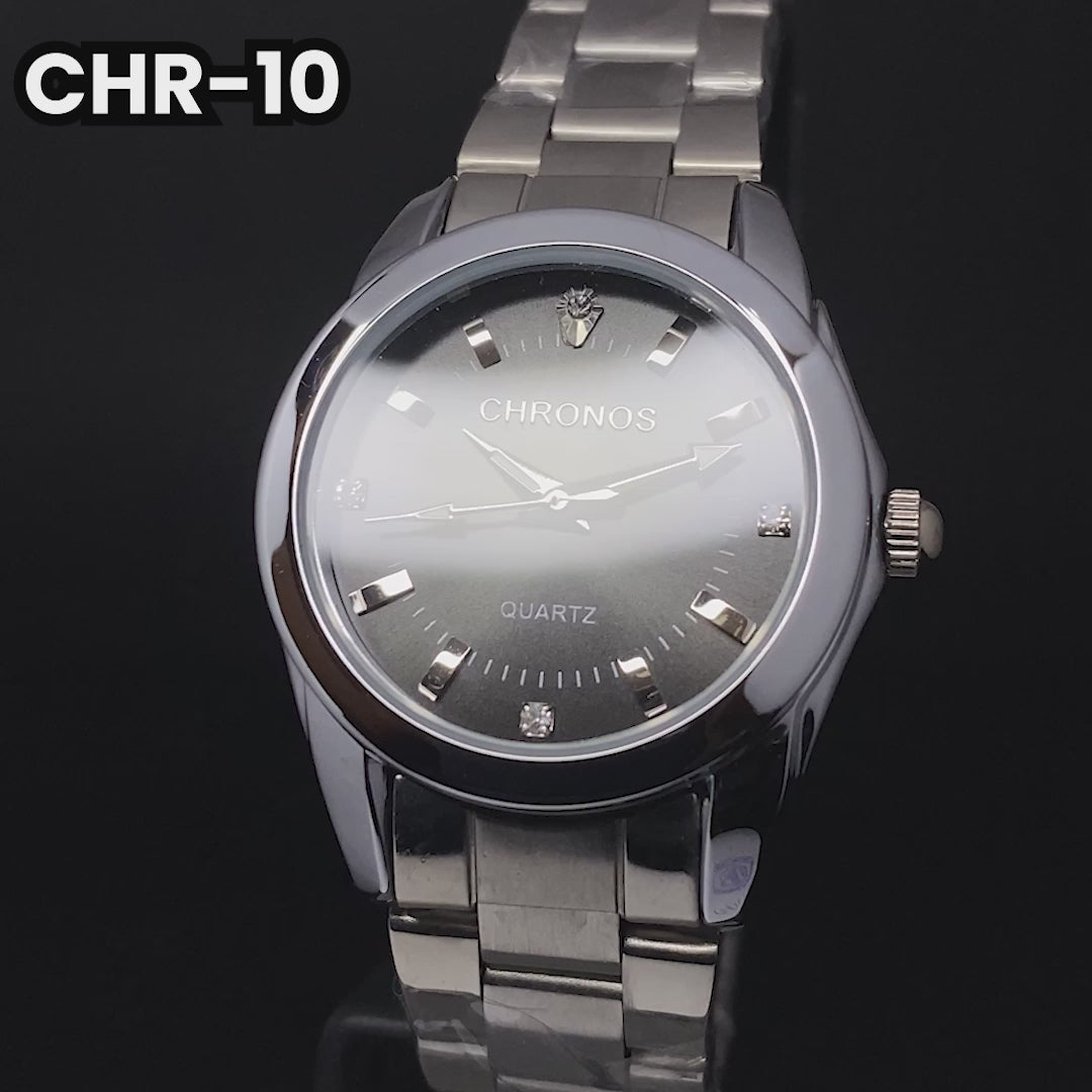 RELOJ CHRONOS ORIGINAL - ELEGANTE PLOMO Y NEGRO | CHR-10 (4)