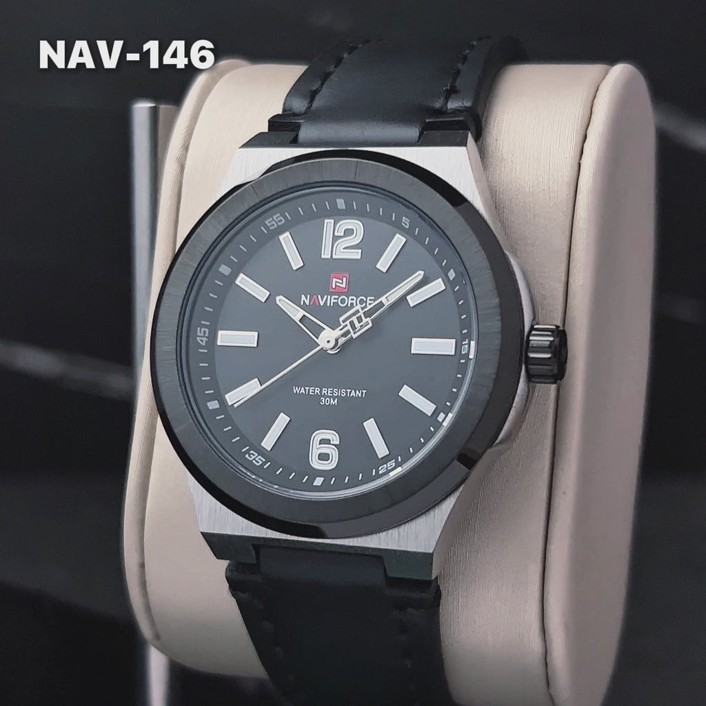 RELOJ NAVIFORCE ORIGINAL - CASUAL MARRON, AZUL Y NEGRO | SKU: NAV-144, NAV-145, NAV-146