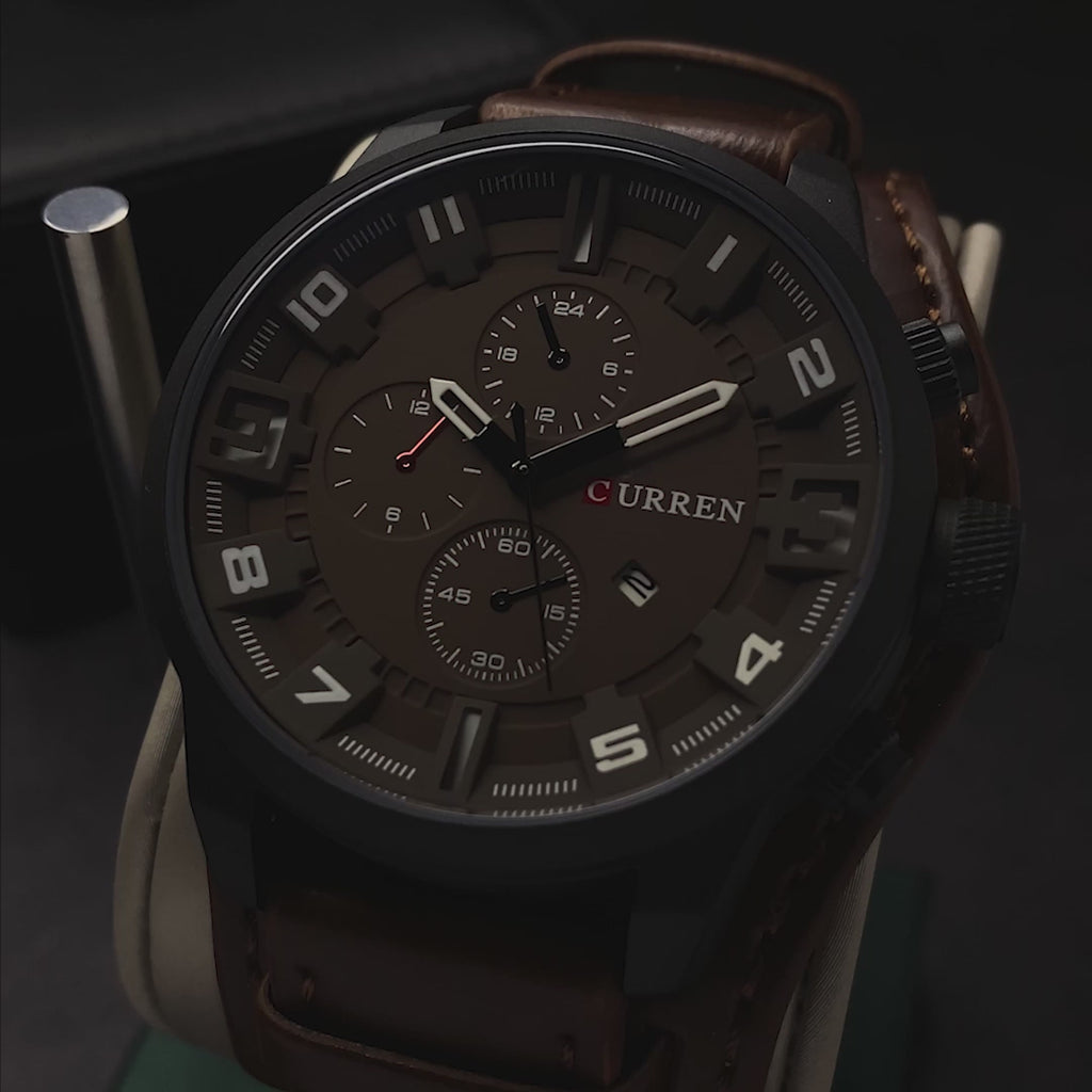 RELOJ CURREN ORIGINAL - CASUAL MARRON - NEGRO 8225 | CUR-13, CUR-14, CUR-15, CUR-16, CUR-17-9