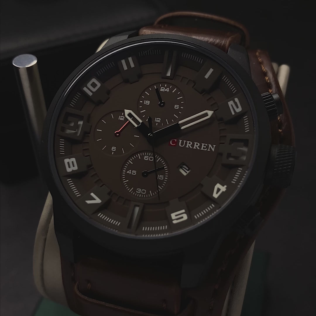 RELOJ CURREN ORIGINAL - CASUAL MARRON - NEGRO 8225 | CUR-13, CUR-14, CUR-15, CUR-16, CUR-17-9