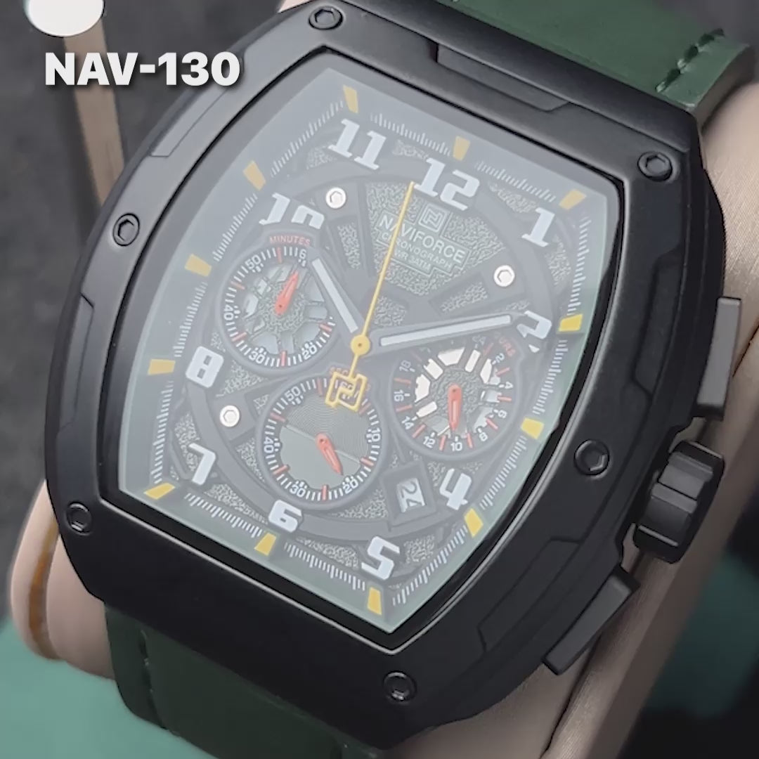 RELOJ ORIGINAL NAVIFORCE - CASUAL - VERDE Y MARRON | NAV-129| NAV-130 | NAV-131 PARA HOMBRE (9)