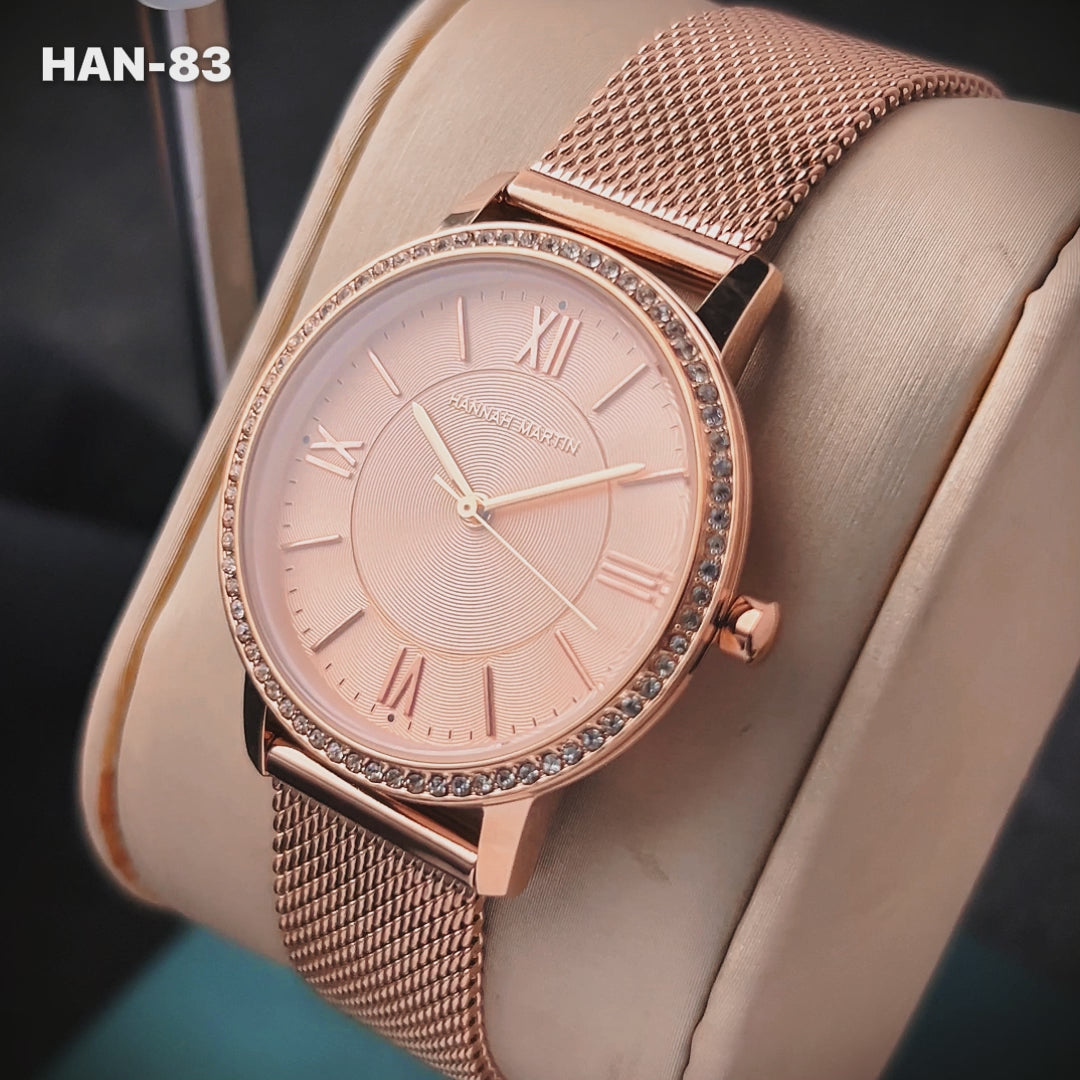 RELOJ HANNAH MARTIN ORIGINAL ELEGANTE DORADO | HAN-82 | HAN-83 PARA MUJER