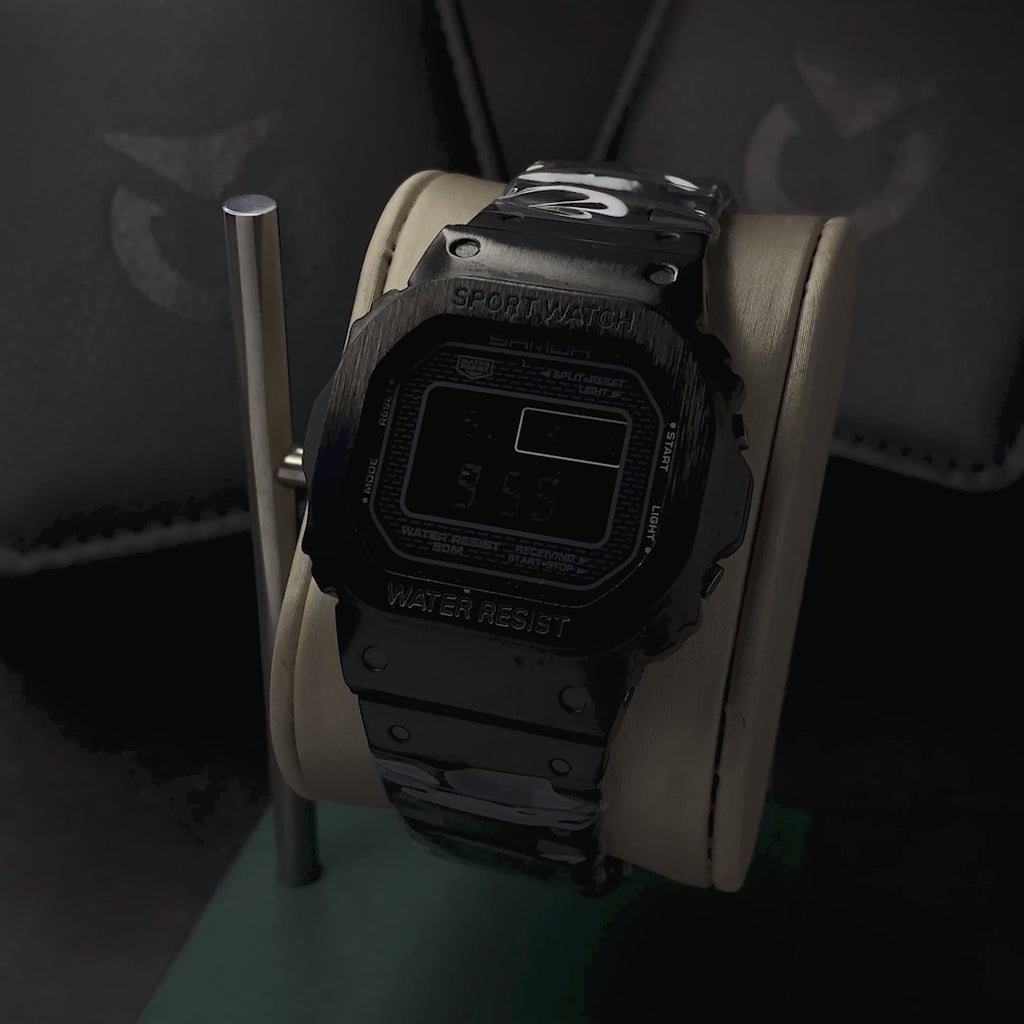 RELOJ SANDA ORIGINAL ELEGANTE NEGRO Y PLATEADO PARA HOMBRE | SAN-62 | SAN-41
