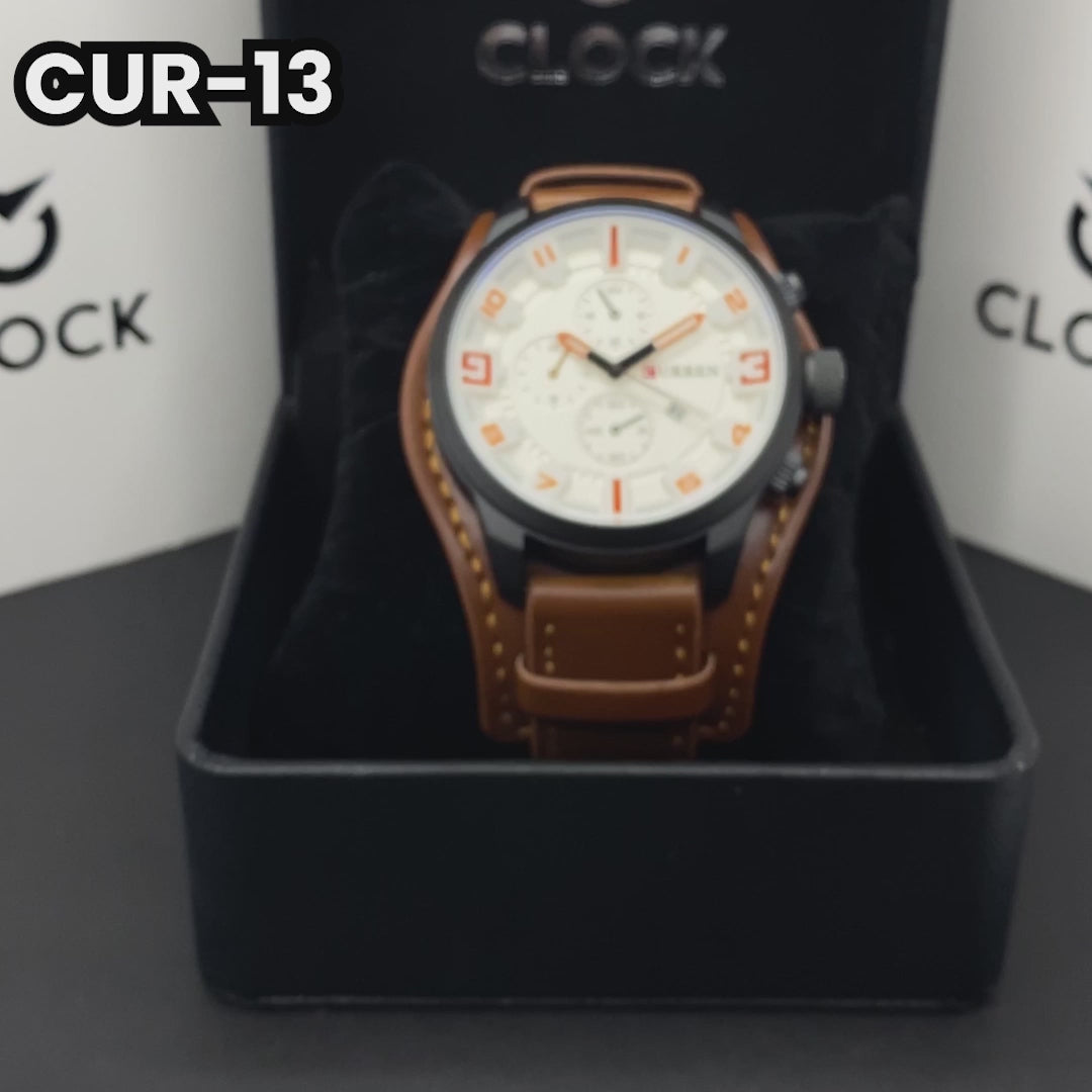 RELOJ CURREN ORIGINAL - CASUAL MARRON - NEGRO 8225 | CUR-13, CUR-14, CUR-15, CUR-16, CUR-17-3