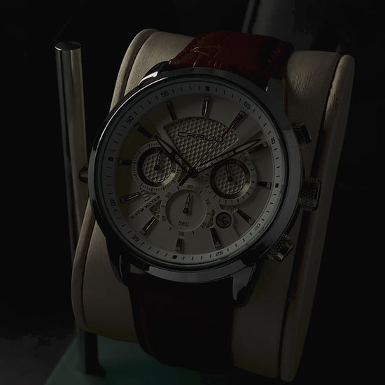 RELOJ CRRJU ORIGINAL CASUAL MARRÓN Y NEGRO PARA HOMBRE  | CRR-1 I CRR-2