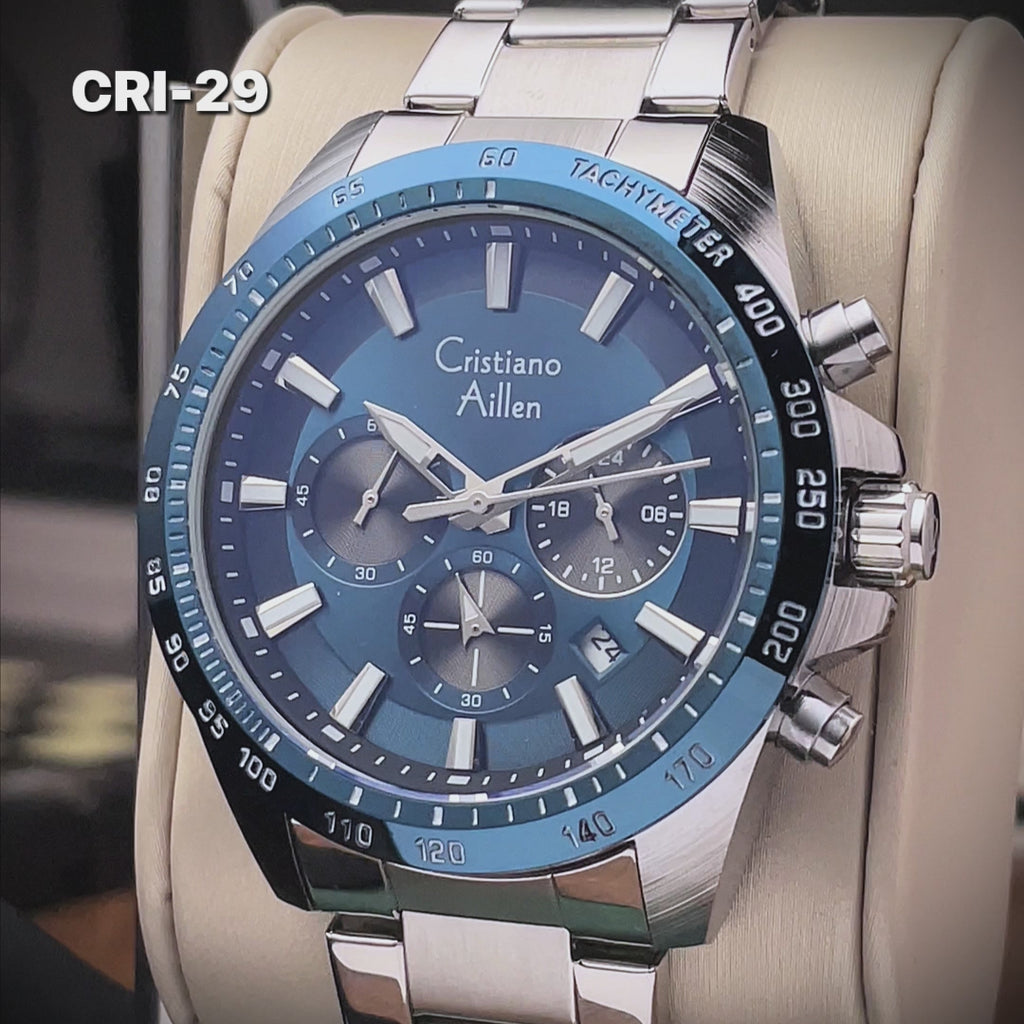 RELOJ CRISTIANO AILLEN ORIGINAL - PLATEADO | CRI-29