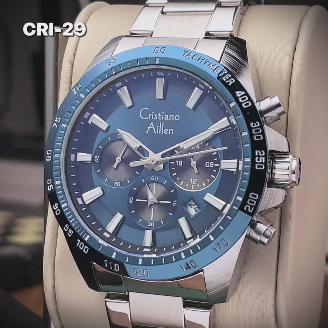 RELOJ CRISTIANO AILLEN ORIGINAL - PLATEADO | CRI-29