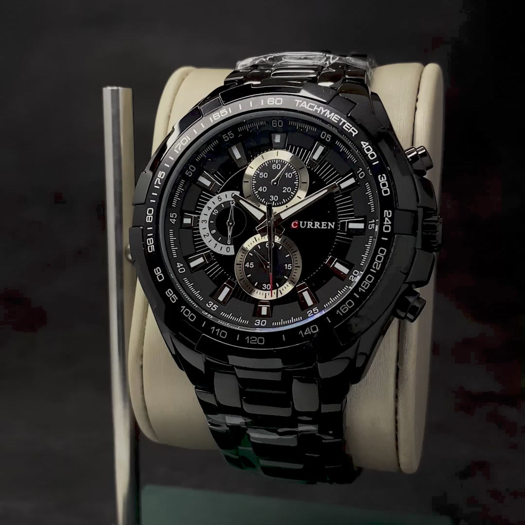 RELOJ CURREN ORIGINAL - ELEGANTE NEGRO - PLATEADO 8023 | CUR-23 | CUR-24 | CUR-111-6