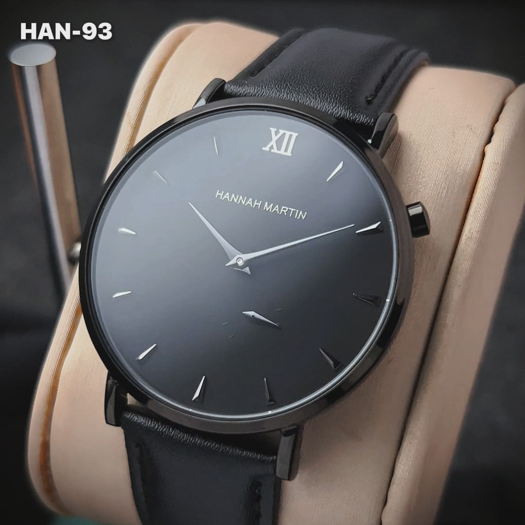 RELOJ ORIGINAL HANNAH MARTIN - ELEGANTE Y CASUAL - NEGRO | HAN-92 | HAN-93 PARA HOMBRE