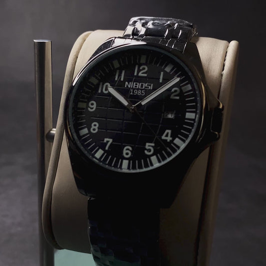 RELOJ NIBOSI ORIGINAL - ELEGANTE ACERO NEGRO | NIB-11