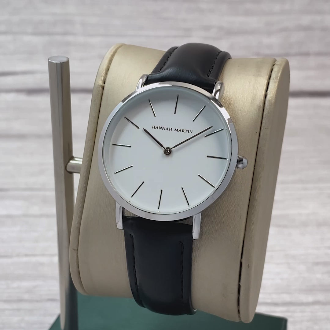 RELOJ ORIGINAL HANNAH MARTIN - ELEGANTE Y CASUAL - PLATEADO | HAN-17