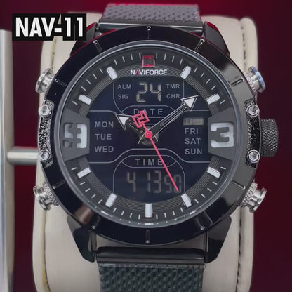 RELOJ NAVIFORCE ORIGINAL CASUAL AZUL Y NEGRO NF9153S | NAV-10 | NAV-11 (6)