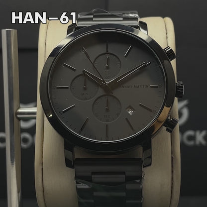 RELOJ ORIGINAL HANNAH MARTIN - ELEGANTE Y CASUAL - BLACK COMPLETO | HAN-61 (3)