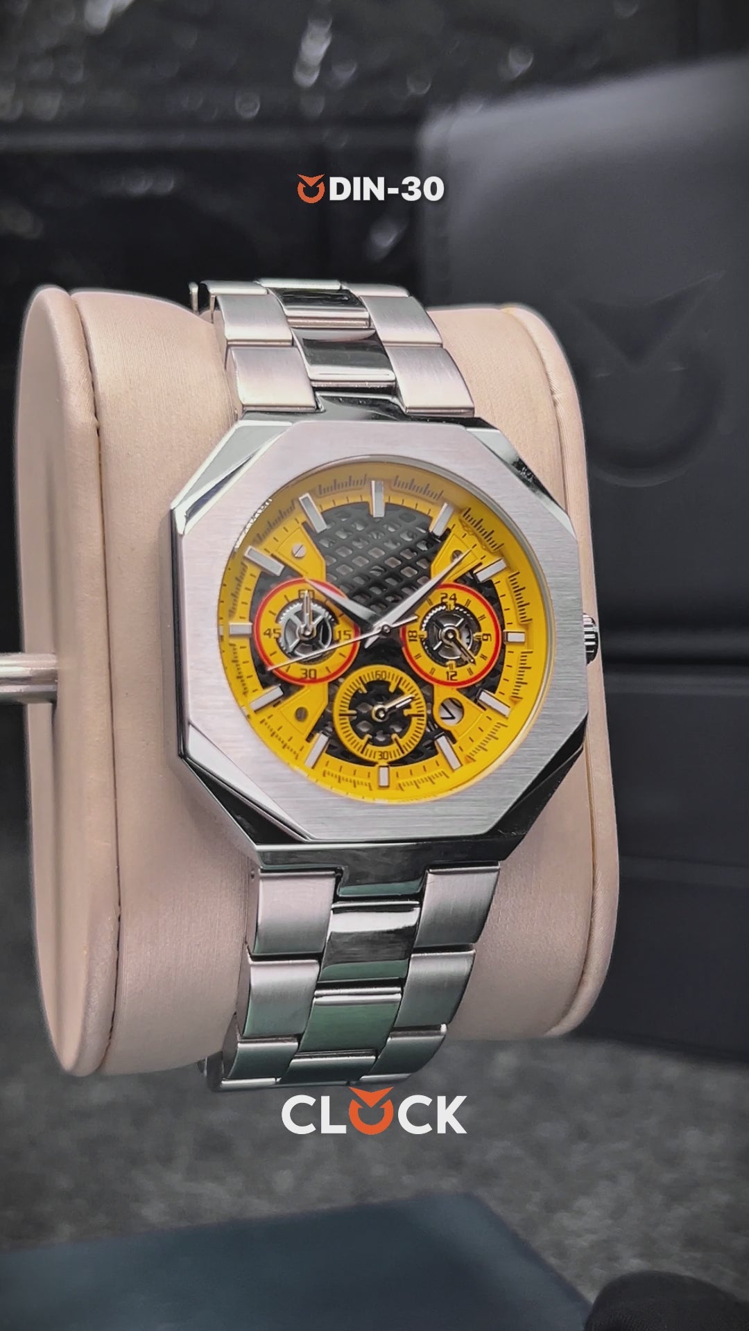 RELOJ DINIMI ORIGINAL 88433 NEGRO PLATEADO | DIN-1, DIN-2, DIN-30 PARA HOMBRE