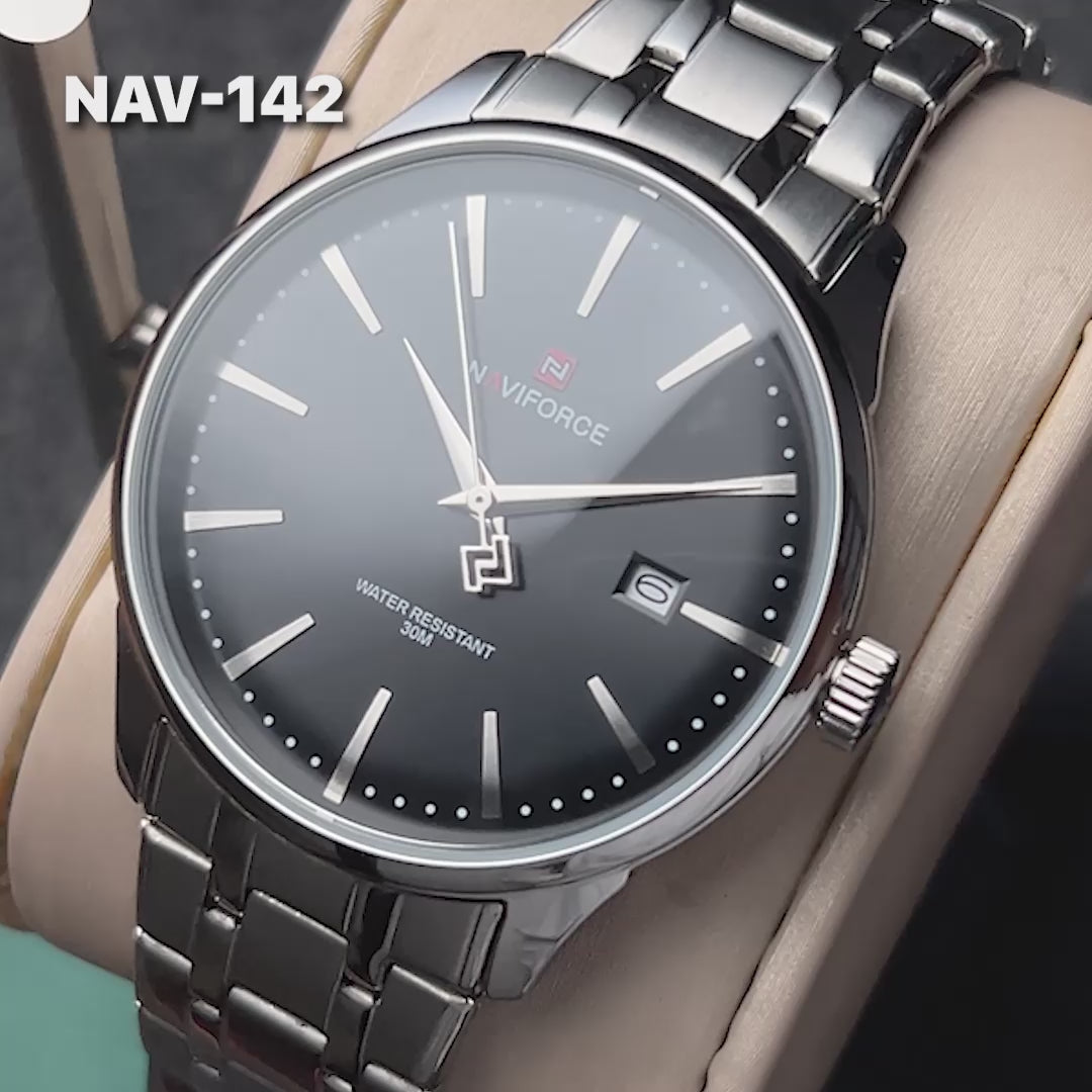 RELOJ NAVIFORCE ORIGINAL ELEGANTE PLATEADO | NAV-140, NAV-141, NAV-142 PARA HOMBRE
