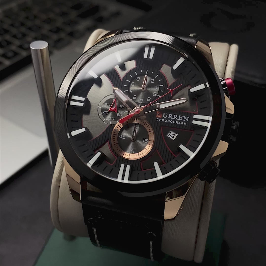 RELOJ CURREN ORIGINAL - CASUAL NEGRO Y AZUL PARA HOMBRE 8346 | CUR-45 | CUR-46