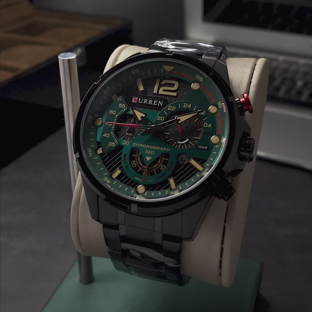 RELOJ CURREN ORIGINAL ELEGANTE VERDE CR 8395 | CUR-84